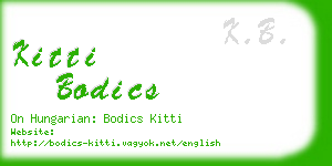 kitti bodics business card